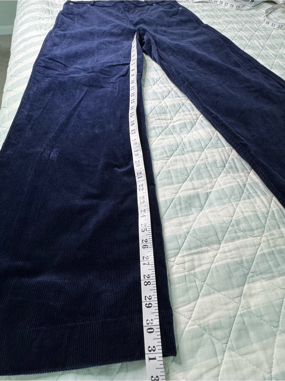 STAUD Grayson Corduroy Wide Leg Pants Navy Size 10 - Picture 15 of 15